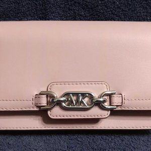 Michael Kors, "Heather", Royal pink crossbody purse.